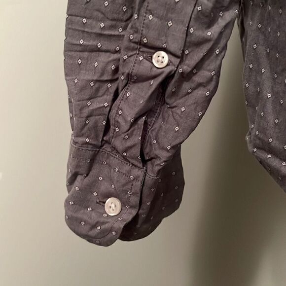 J. Crew Men's Gray Classic Geometric Long Sleeve Button Down Shirt - Picture 5 of 8